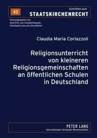 Religionsunterricht Von Kleineren Religionsgemeinschaften an Oeffentlichen Schulen in Deutschland cover