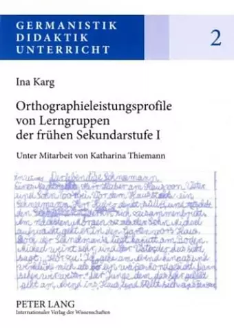 Orthographieleistungsprofile Von Lerngruppen Der Fruehen Sekundarstufe I cover