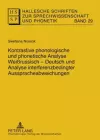 Kontrastive Phonologische Und Phonetische Analyse Weißrussisch-Deutsch Und Analyse Interferenzbedingter Ausspracheabweichungen cover