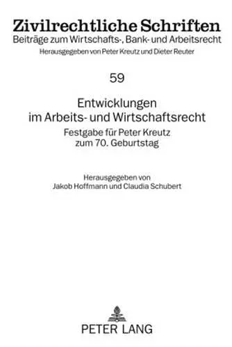 Entwicklungen Im Arbeits- Und Wirtschaftsrecht cover