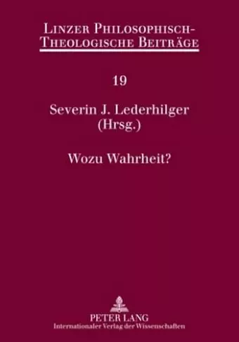 Wozu Wahrheit? cover