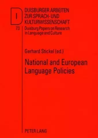 National and European Language Policies cover