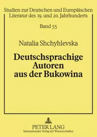 Deutschsprachige Autoren Aus Der Bukowina cover