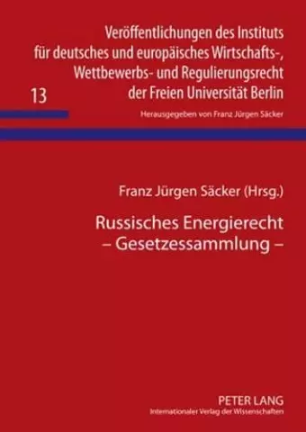 Russisches Energierecht - Gesetzessammlung cover