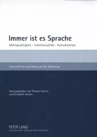 Immer Ist Es Sprache cover