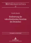 Realisierung Der Valenzbestimmten Korrelate Des Deutschen cover