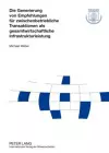 Die Generierung Von Empfehlungen Fuer Zwischenbetriebliche Transaktionen ALS Gesamtwirtschaftliche Infrastrukturleistung cover