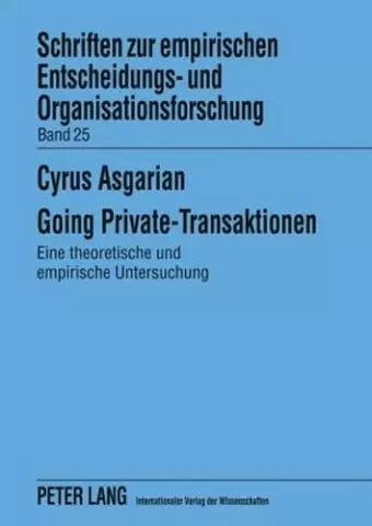 Going Private-Transaktionen cover