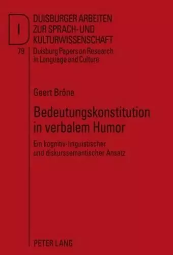 Bedeutungskonstitution in Verbalem Humor cover