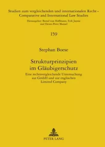 Strukturprinzipien Im Glaeubigerschutz cover