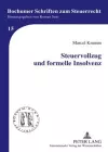 Steuervollzug Und Formelle Insolvenz cover