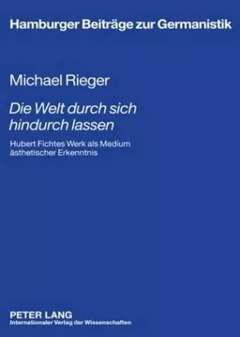 Die Welt Durch Sich Hindurch Lassen cover