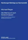 Die Welt Durch Sich Hindurch Lassen cover