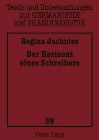 Der Horizont Eines Schreibers cover