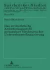 Das Zivilrechtliche Anforderungsprofil Mezzaniner Strukturen Der Unternehmensfinanzierung cover