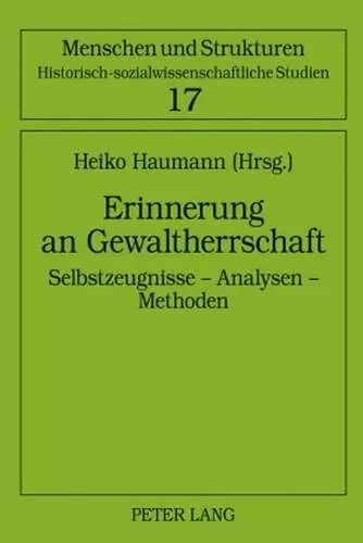 Erinnerung an Gewaltherrschaft cover