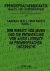 Der Einsatz Von Musik Und Die Entwicklung Von «Audio Literacy» Im Fremdsprachenunterricht cover