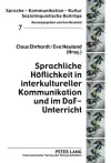 Sprachliche Hoeflichkeit in Interkultureller Kommunikation Und Im Daf-Unterricht cover