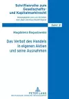 Das Verbot Des Handels in Eigenen Aktien Und Seine Ausnahmen cover