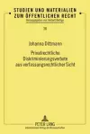 Privatrechtliche Diskriminierungsverbote Aus Verfassungsrechtlicher Sicht cover