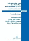 Insiderhandel Unter Besonderer Beruecksichtigung Von M&a-Transaktionen cover