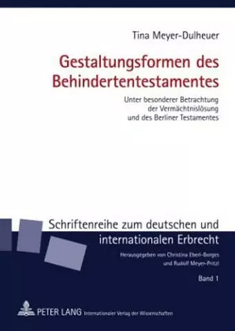 Gestaltungsformen Des Behindertentestamentes cover