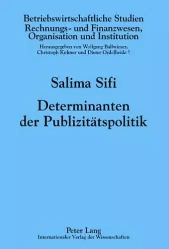 Determinanten Der Publizitaetspolitik cover