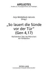 «So Lauert Die Suende VOR Der Tuer» (Gen 4,17) cover