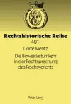 Die Beweislastumkehr in Der Rechtsprechung Des Reichsgerichts cover