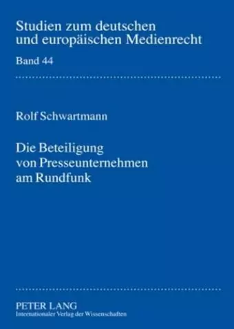 Die Beteiligung Von Presseunternehmen Am Rundfunk cover