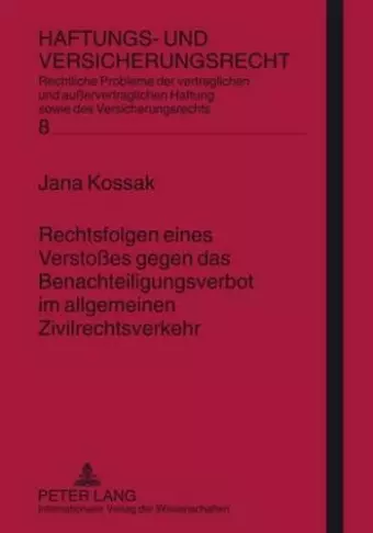 Rechtsfolgen Eines Verstoßes Gegen Das Benachteiligungsverbot Im Allgemeinen Zivilrechtsverkehr cover