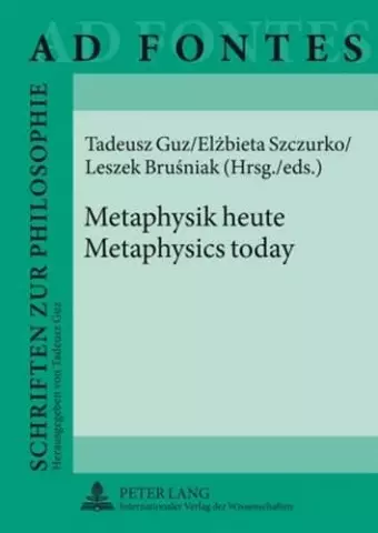 Metaphysik heute - Metaphysics today cover