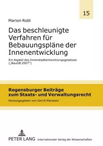 Das Beschleunigte Verfahren Fuer Bebauungsplaene Der Innenentwicklung cover