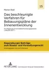 Das Beschleunigte Verfahren Fuer Bebauungsplaene Der Innenentwicklung cover