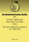 200 Jahre Badisches Landrecht Von 1809/1810 cover