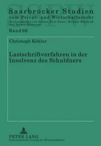 Lastschriftverfahren in Der Insolvenz Des Schuldners cover