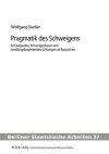 Pragmatik Des Schweigens cover