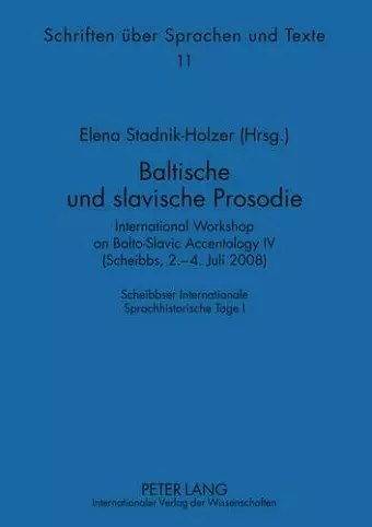 Baltische Und Slavische Prosodie cover