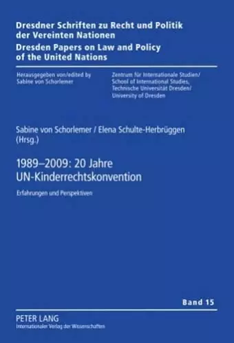 1989-2009: 20 Jahre Un-Kinderrechtskonvention cover