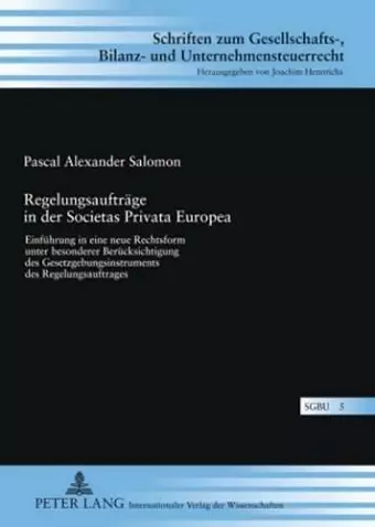 Regelungsauftraege in Der Societas Privata Europea cover