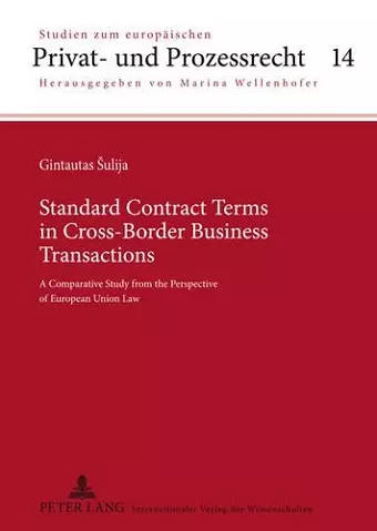 Standard Contract Terms in Cross-Border Business Transactions cover