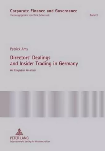 Directors’ Dealings and Insider Trading in Germany cover