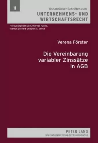 Die Vereinbarung Variabler Zinssaetze in Agb cover