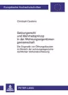 Satzungsrecht Und Mehrheitsprinzip in Der Wohnungseigentuemergemeinschaft cover