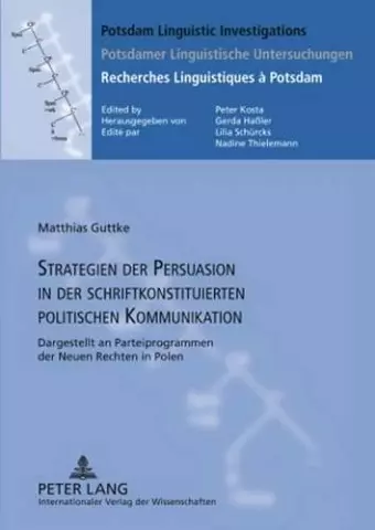 Strategien Der Persuasion in Der Schriftkonstituierten Politischen Kommunikation cover