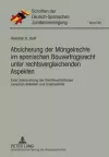 Absicherung Der Maengelrechte Im Spanischen Bauvertragsrecht Unter Rechtsvergleichenden Aspekten cover