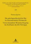 Die Gleichgeschlechtliche Ehe Im Internationalen Privatrecht cover