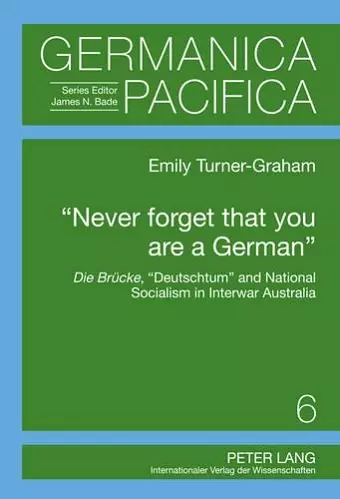 «Never forget that you are a German» cover