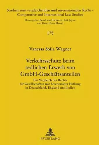 Verkehrsschutz Beim Redlichen Erwerb Von Gmbh-Geschaeftsanteilen cover