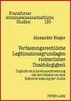 Verfassungsrechtliche Legitimationsgrundlagen Richterlicher Unabhaengigkeit cover